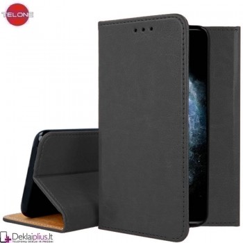 Telone grynos odos dėklas - juodas (Apple Iphone 11 Pro)